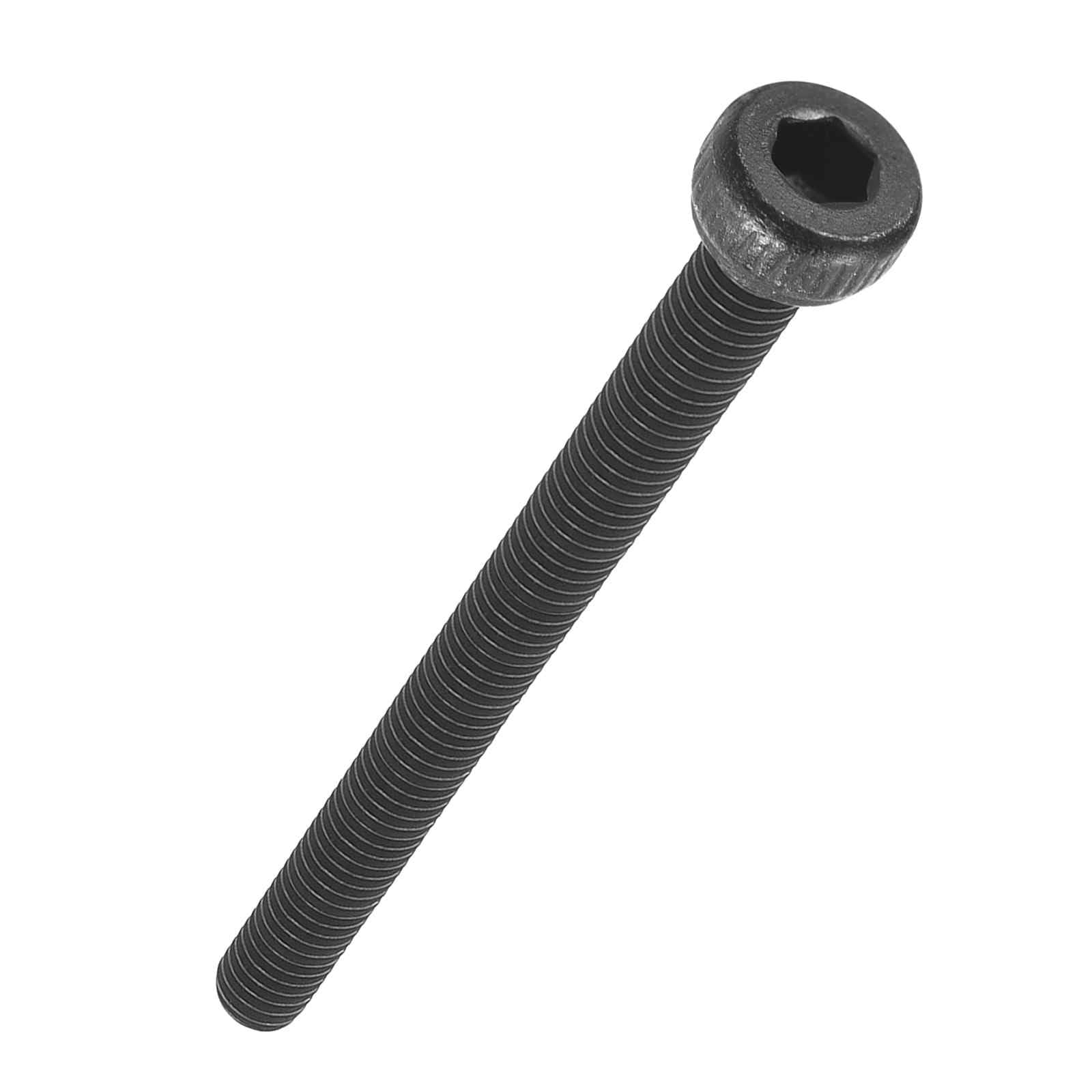 Kozelo 50pcs Socket Head Cap Screws - [M2-0.4 x 30mm] Alloy Steel Black Oxide Grade 12.9 Internal Hex Screw Full Thread for Industrial & Machinery Use, Black