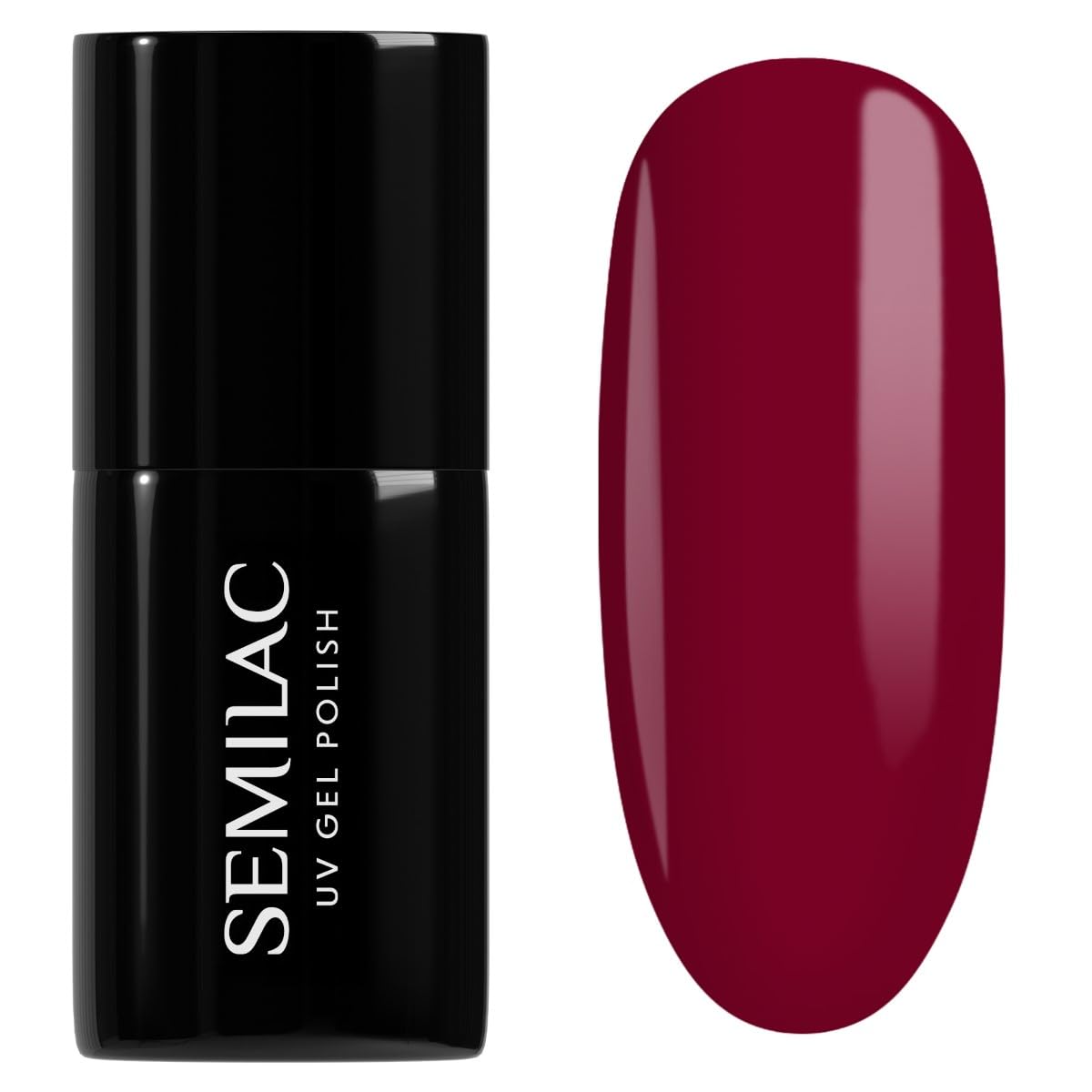 SEMILAC Gel Nail Polish 071 Deep Red - Full Coverage Gel Polish - Soak Off Easy To Use LED/UV Nail Lamp - Long Lasting Manicure and Pedicure up to 3 weeks