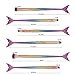 Mermaid Eye Makeup Brushes Set Cinidy 6pcs Eye Brush Cosmetic Brushes Eyeshadow Eyeliner Blending Pencil Makeup Brush Beauty Tools