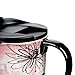 Topadorn Ceramic Travel Mug with Sealed Lid Coffee Cup Latte Mug for Home and Office Gift Box (Life is crazy wonderful)