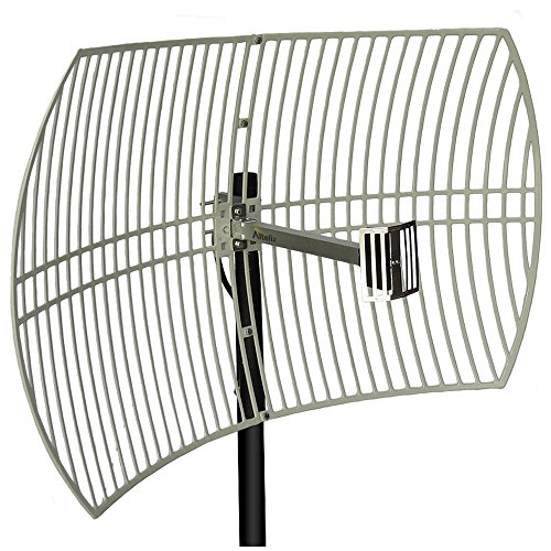 Altelix 2.4GHz 24dBi Directional Grid Parabolic Antenna N Female Connector Weather Resistant (2.4 GHz Point to Point)