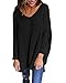 StyleDome Shirt Women Long Sleeve Blouse V-Neck Pullover Oversized Baggy Crochet Knitted Jumper