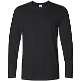 Gildan Mens Soft Style Long Sleeve T-Shirt (M) (Black)