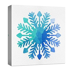 Canvas Wall Art for Living Room,Bedroom Home Artwork Paintings Snowflake Ready to Hang - 12x12 inches