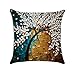 Polyester Throw Pillow Case Cushion Cover Home Sofa Decorative (Cover Only,No Insert)(18x18 inch/ 45x45cm,6 Pack Oil Painting)
