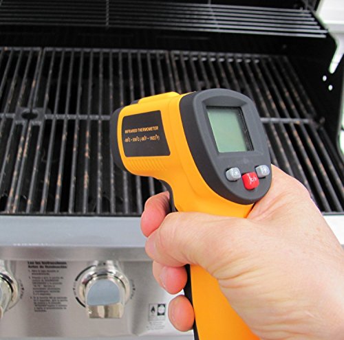 Luckystone Temperature Gun Non Contact Digital Infrared (IR) Thermometer Range of -58F to 1,022F w/ Laser Sight