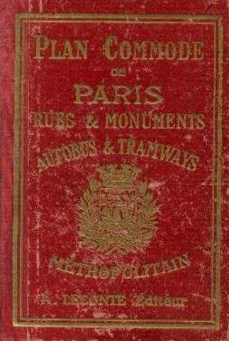 Guide indicateur des rue de paris moyens de transport, renseignement utille