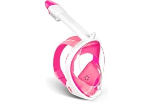 GJNGKSIM Full Face Snorkel Mask, Snorkeling Mask with Detachable Camera Mount, 180 Panoramic Anti-Fog Anti-Leak Diving Mask for Adult and Kids…