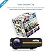 Meyoung Mini Portable LED LCD Projector, Full HD 1080P Supported, Black, Compatible with PC, Mac, TV, DVD, iPad, SD, AV, HDMI, Home Theater & Outdoor Projector Gifts for Kids