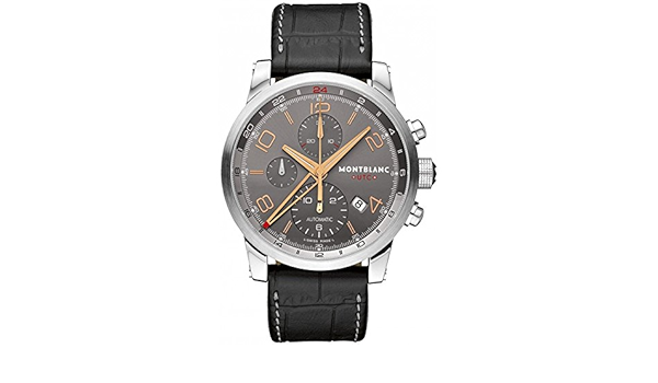 montblanc timewalker chronovoyager utc men's stainless steel swiss automatic watch 107303