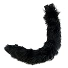 Pawstar Black Furry Kitty Cat Costume Tail Plush Cosplay