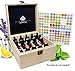 SXC Essential Oil Wooden Box Organizer Wood Storage Case Holds and Protects 25 Oils, Compact size for Travel and Presentations, Small