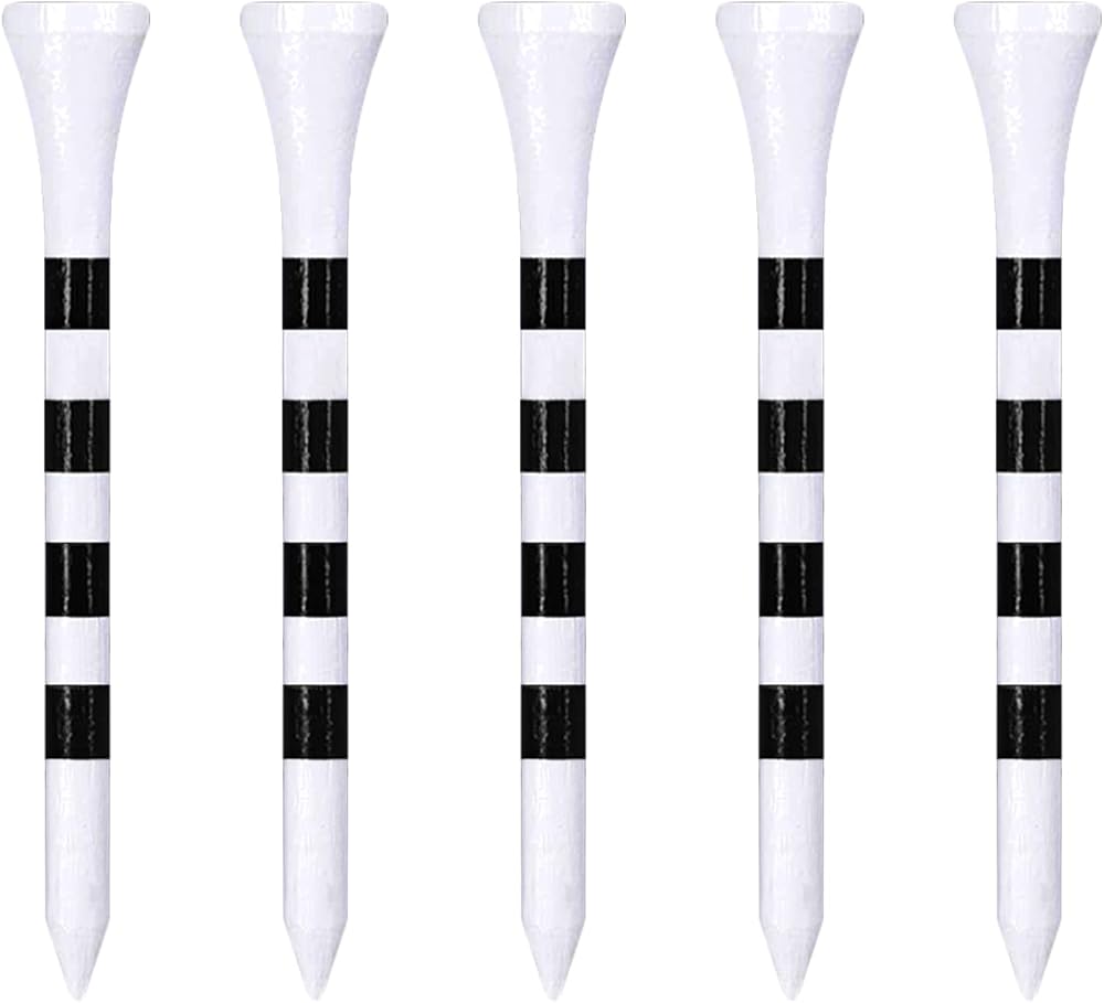 Zivisk Bamboo Golf Tees 70mm 100 Count White 2-3/4 Inch Wooden Tees