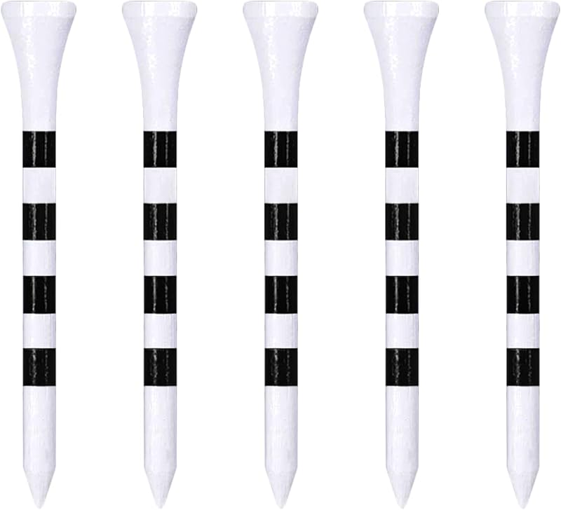 Zivisk Bamboo Golf Tees 70mm 100 Count White 2-3/4 Inch Wooden Tees