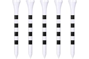 Zivisk Wooden Golf Tees 3-1/4", 2-3/4", 2-1/8", 1-1/2" Available, 100 Count (Natural Color, White, Black, Blue, Red, Green, Yellow, Pink, Orange)