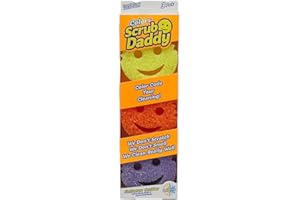 Scrub Daddy Sponge Set -Colors -Scratch-Free Sponges for Dishes and Home,Odor Resistant, Soft in Warm Water, Firm in Cold, De