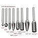 Drillpro 8 Pcs Double Cut Carbide Rotary Burr Set 6mm (0.24 inch) Shank File Power Tools Double Cut