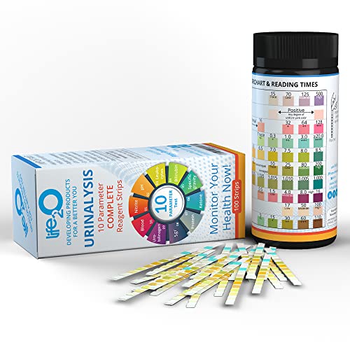 Complete 10in1 Urine Test Strips 100ct Urinalysis DipStick Testing Kit Ketone, pH, Blood