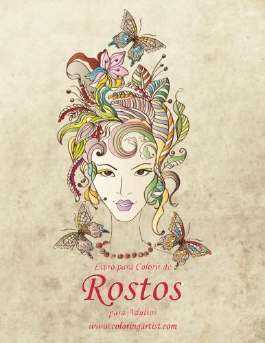 Livro Livro Para Colorir de Rostos Para Adultos 1