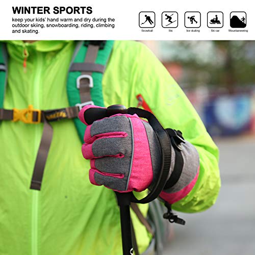 Andake Waterproof &Breathable Winter Warm Gloves Men Women Touchscreen