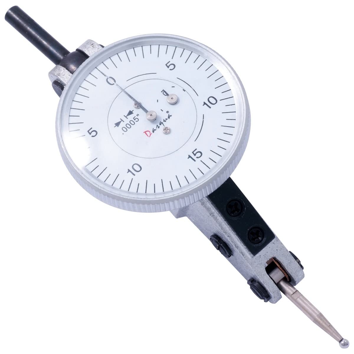 HHIP 4400-1006 Swiss Style Test Indicator, 0-0.60" Range, 0.005 Graduation