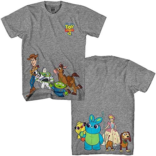 Disney Pixar Toy Story 4 Happy Crew Woody Buzz Bo Peep Movie Disneyland World Funny Adult Tee Graphic T-Shirt for Men Tshirt