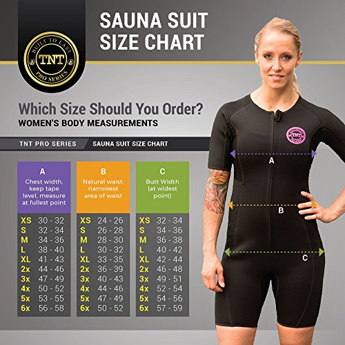 TNT Pro Series Sauna Suit Weight Loss for Men and Women - Neoprene Workout Sweat Suits (Women's X-Large)