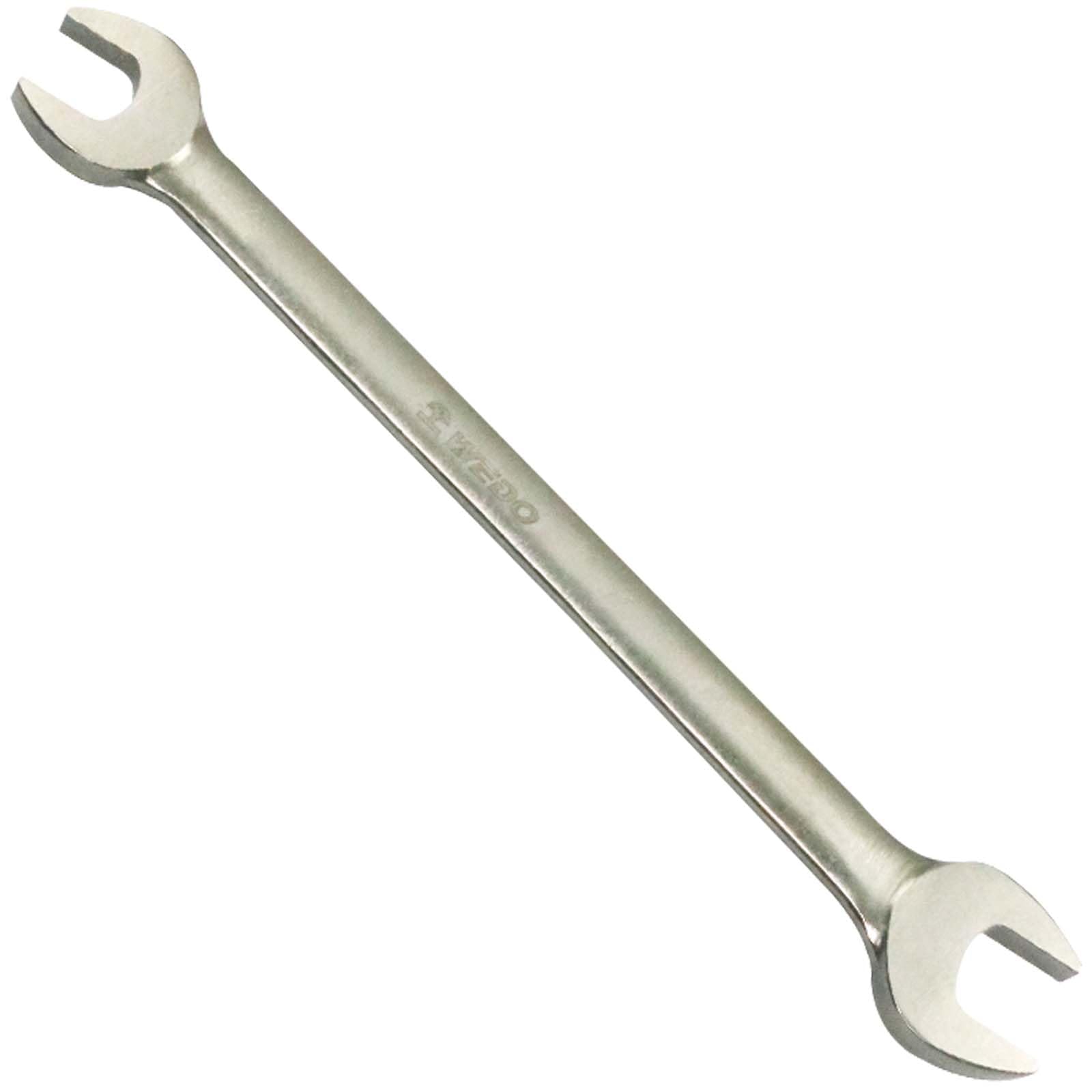 WEDO Titanium Open End Wrench,Metric,Double Side Open End 14x17mm,15 Degree Offset,Length 195mm,Lightweight,Non-Magnetic,Corrosion Resistant,One-time Die-Forged,Apply in Aerospace,Marine