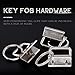 Swpeet 45Pcs Sliver 1 Inch Key Fob Hardware with Key Rings Sets, Perfect for Bag Wristlets with Fabric/Ribbon/Webbing/Embossed and Other Hand Craft - 25mm