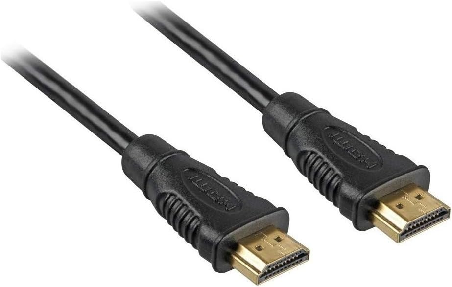 PremiumCord Gold Plate Connector High Speed HDMI Cable with Ethernet (0.5m), black, 0.5 m