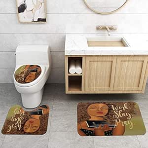 WAXY Cortina de Ducha de Tela Encerada para niñas, alfombras