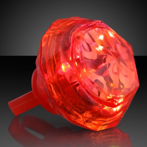 Red Huge Gem Light Up LED Rings (Set of 24)