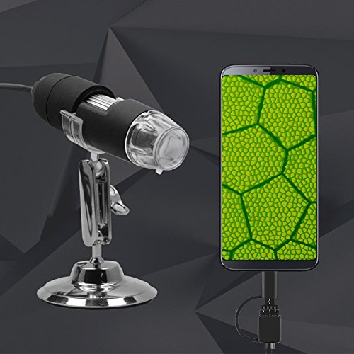 USB Microscope, 1000x 2 Million Pixel Magnification Endoscope, 8 LED USB 2.0/ USB 1.1 Digital Microscope, Mini Camera with OTG Adapter and Metal Stand, Compatible with Android 4.2/Win Vista/7/8/10 etc - Thumbnail 5