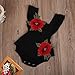 Baby Girls Jumpsuit Newborn Infant Kids Floral Clothes Summer Romper Bodysuit Sundress Outfits (12-18 Months, Black)
