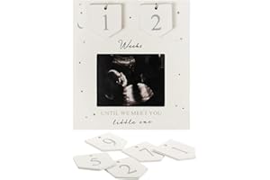 BOOM MOMENTS Sonogram Picture Frame | Countdown Weeks | Keepsake Baby Ultrasound Frame | Great Gift for Expecting Parents | Nursery Décor | Best Baby Announcement | Love at First Sight (6.5 x 6 Inches)