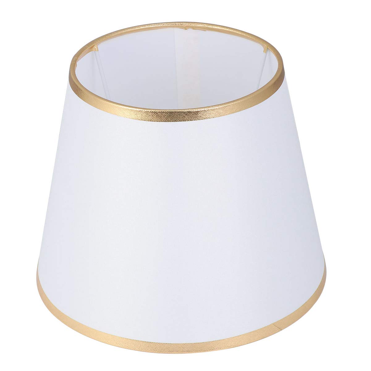 OSALADI Drum Lamp Shade Dustproof Barrel Shape Cloth Lampshade Table Floor Chandelier Light Replacement Accessory for Home Office White 22CM