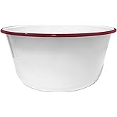 CWI Large Mixing Bowl for Kitchen - Vintage Metal Bowl for Kitchen, Camping, and Everyday Use - Chip-Resistant for Long-Lasting Durability