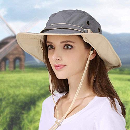 NIUASH Fischerhüte Breitkrempe Männer Frauen Eimer Hut Mit Schnur Wasserdicht Outdoor Angeln Jagdhut Fischer… – Bild 5