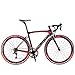 SAVADECK Carbon Road Bike, Warwinds3.0 700C Carbon Fiber Racing Bicycle with SORA 18 Speed Derailleur System and Double V Brake (Red, 54cm)thumb 1