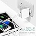 ORIA 4 USB Wall Charger, 22W Universal Wall Charger, 4.4A Travel Charger Adapter with UK,AU,EU Plugs for iPhone, 8 Plus, Smartphones, Mini 4, Samsung Galaxy S8, Tablet