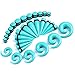 BodyJ4You 36PC Ear Stretching Kit - 00G-20mm Big Gauges Kit - Heavy Acrylic Tapers Large Spiral Expanders No Flare Plugs - Turquoise Green - Women's Tapers Men's Tapers