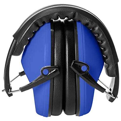 AmazonBasics Kids Ear Protection Safety Noise Earmuffs, Blue - Thumbnail 4