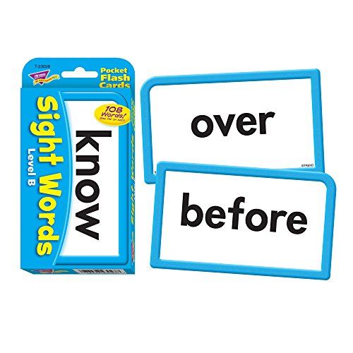 Trend Enterprises Sight Words Level B Pocket Flash Cards