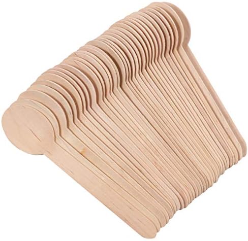 Nuolux 食器カトラリー 使い捨てスプーン 木製 業務用 誕生日 クリスマスパーティー使い捨て食器 100本入り