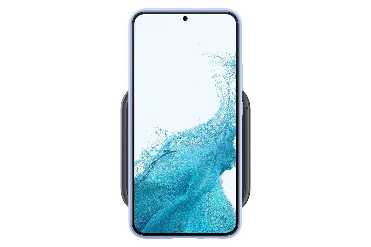 Samsung 15W Wireless Charger Single, Cordless Super Fast Charging Pad for Galaxy Phones and Devices, Compact Design, LED Indicator, USB C Cable Included, 2022, US Version, Grey