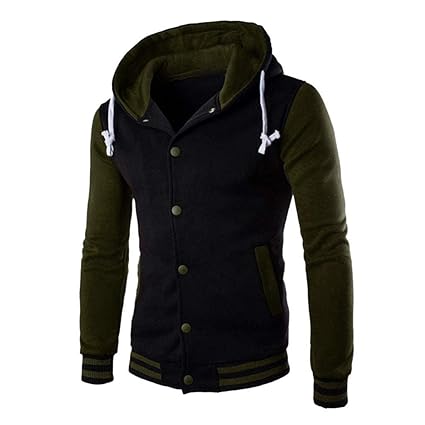 Herren Jeansjacke Kapuzen Herbst Winter Denim Langarm Jacke Hoodie Pullover Sweatjacke Freizeitjacke Mantel Top Bluse Freizei