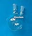 Deschem 1000ml,2-Neck,24/40,Round Bottom Flask,1L,Double Necks,Laboratory Boiling Bottle