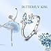 AOBOCO S925 Sterling Silver Adjustable Open Butterfly Rings Women Jewelry Gifts Birthday