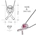 MEGA CREATIVE JEWELRY Breast Cancer Awareness Ribbon Pink Pendant Necklace Crystals from Swarovski