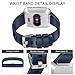 Vancle Bands Compatible with Fitbit Versa Bands for Women Men Rose Gold Silicone Wristbands for Fitbit Versa Bands/Versa Lite Bands (Navy Blue, Large)